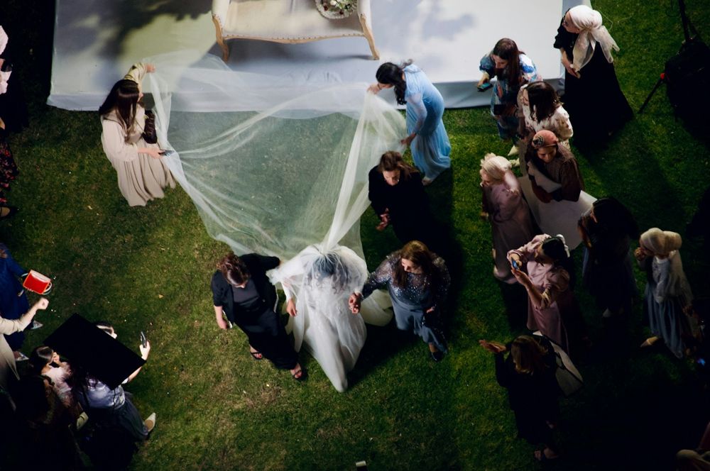 A wedding seen from above